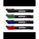 Marker permanent Kores  varf rotund, Scriere de 2-3 mm,  6 rosu, 6 albastru, 6 verde, 6 negru
